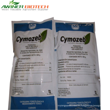 Plaguicidas de formulación mixta Mancozeb 64% + Cymoxanil 8% WP Fungicide